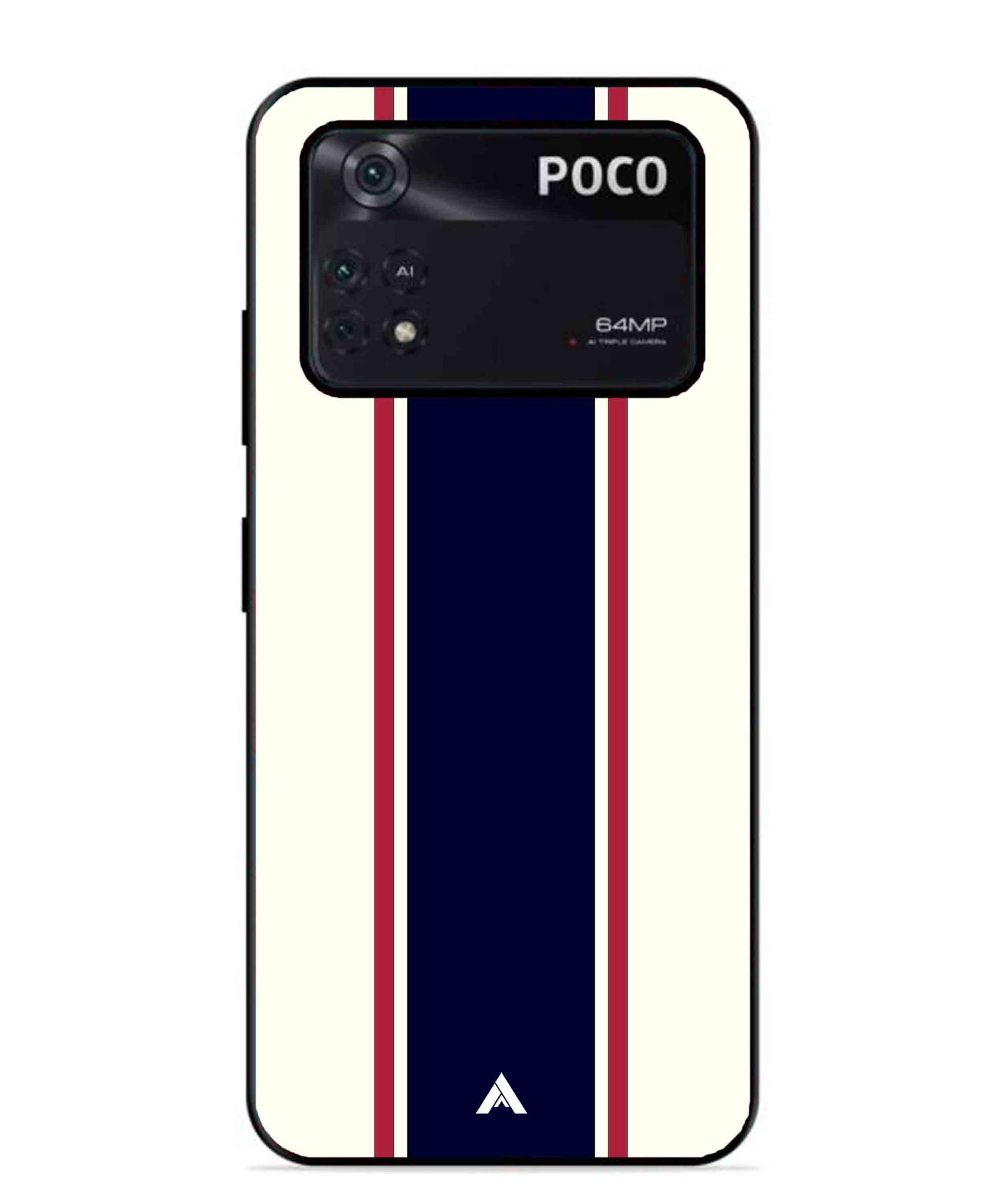Stripe Pattern 10 Metal Back Cover Phone Case for Poco X4 Pro