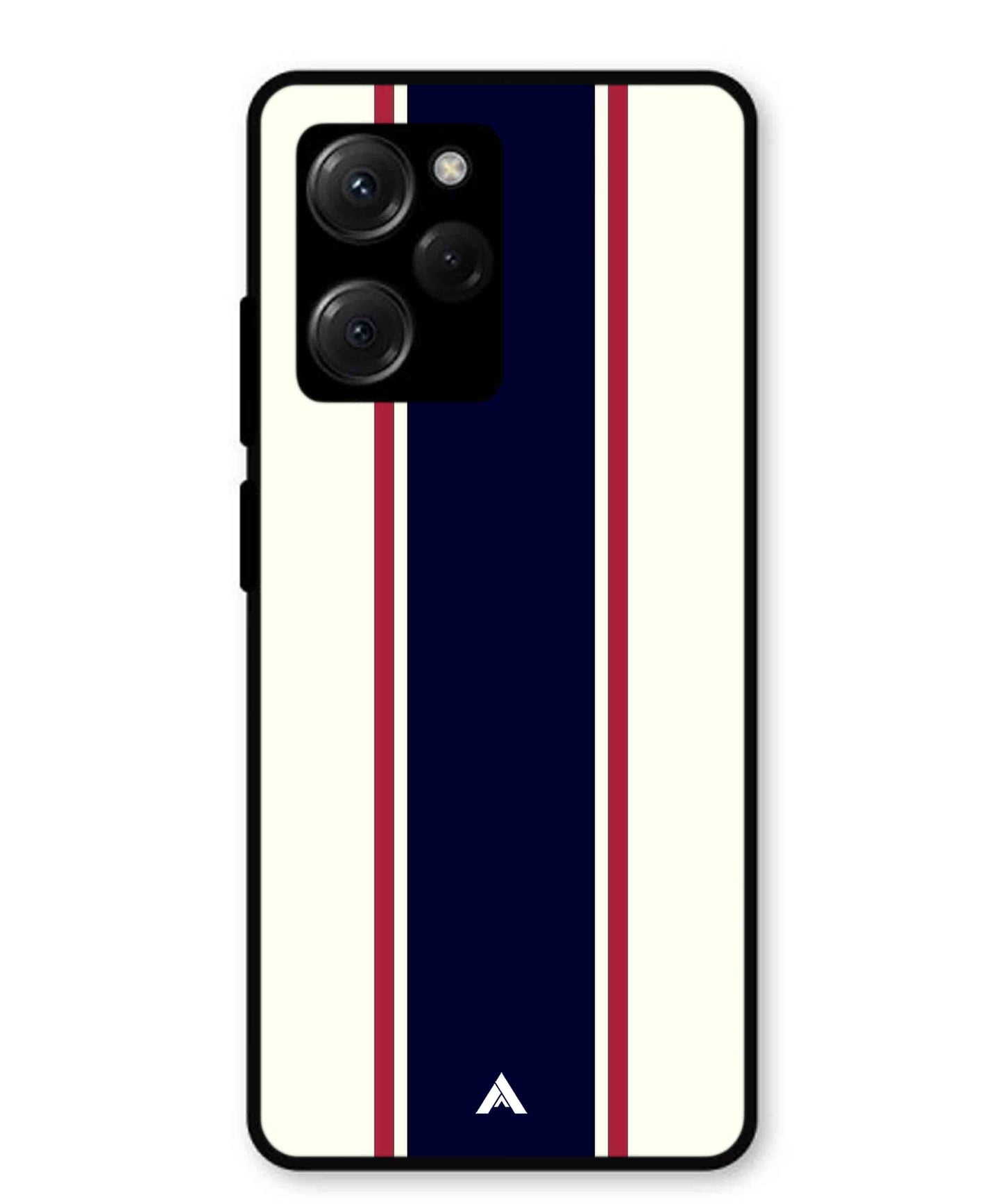 Stripe Pattern 10 Metal Back Cover Phone Case for Poco X5 Pro