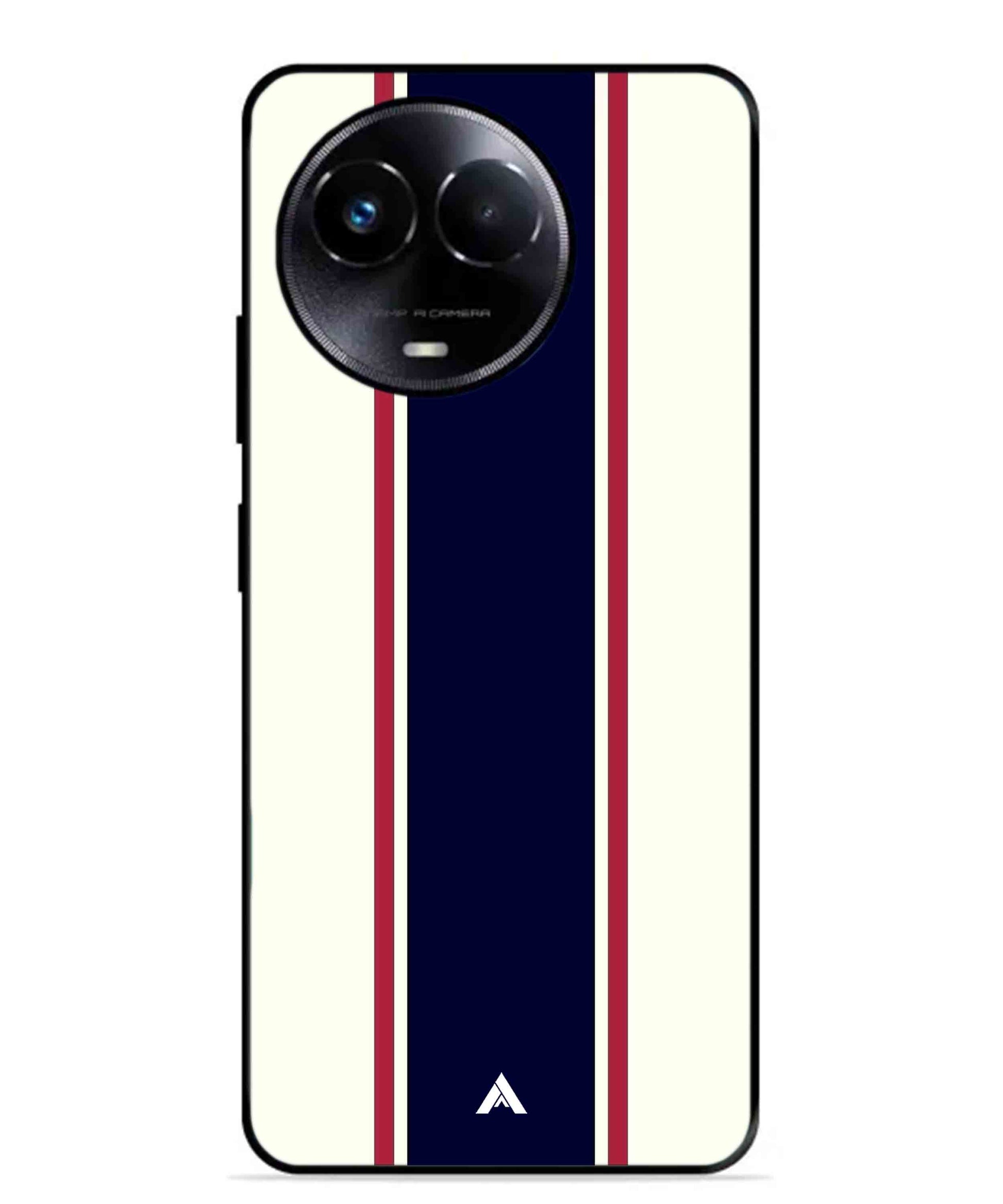 Stripe Pattern 10 Metal Back Cover Phone Case for Realme 11 5G