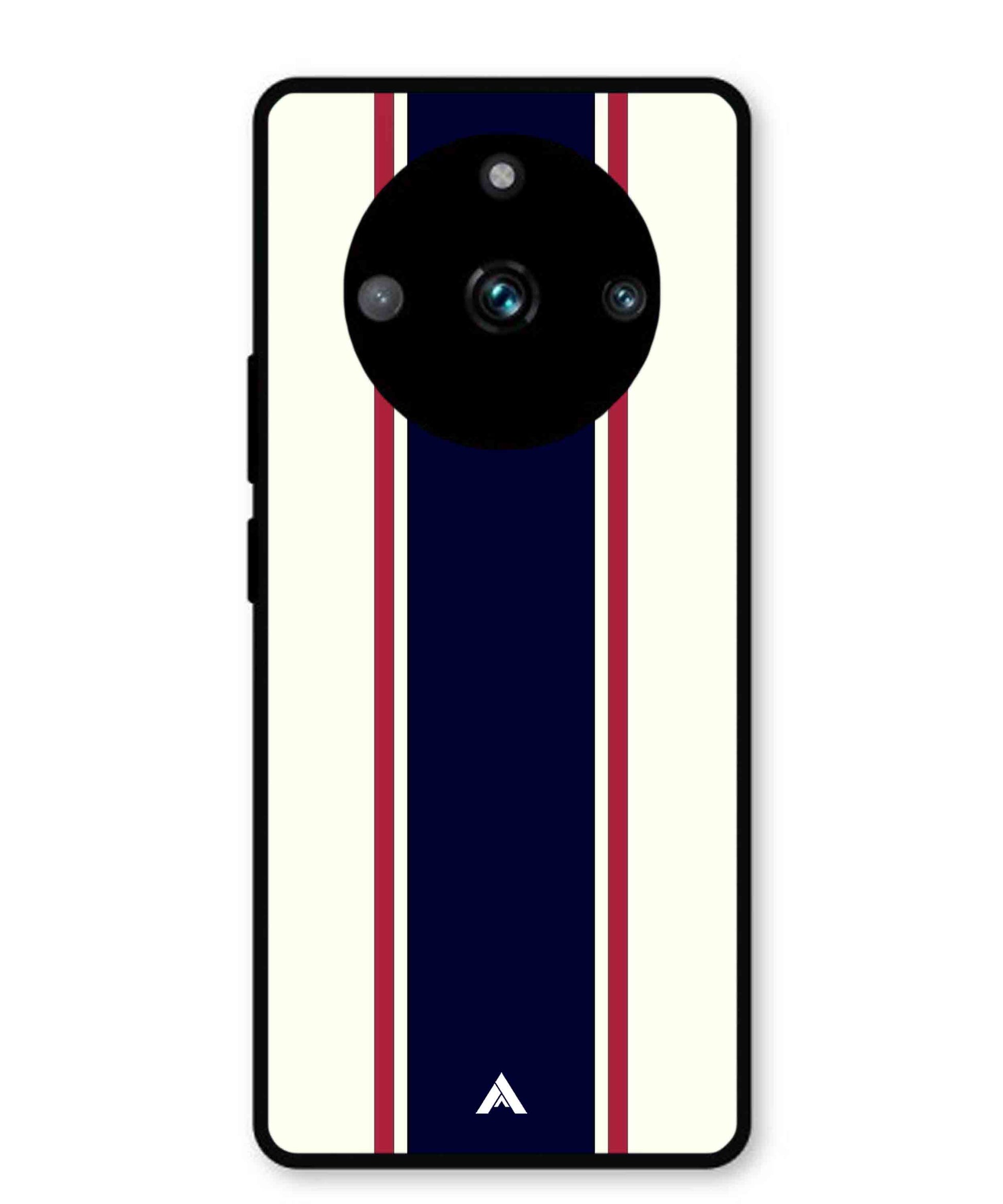 Stripe Pattern 10 Metal Back Cover Phone Case for Realme 11 Pro