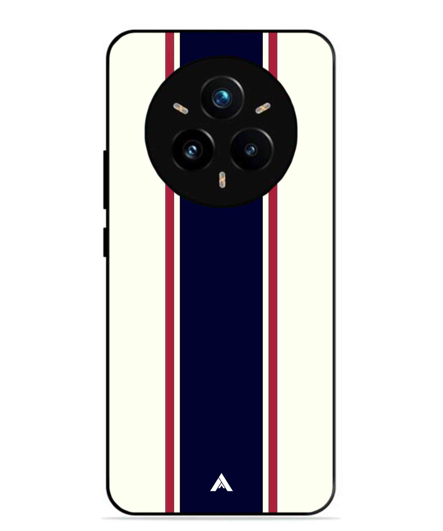 Stripe Pattern 10 Metal Back Cover Phone Case for Realme 14 Pro