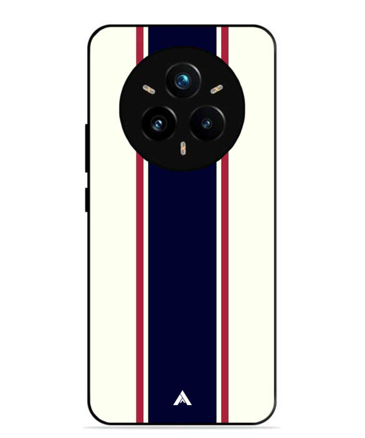 Stripe Pattern 10 Metal Back Cover Phone Case for Realme 14 Pro