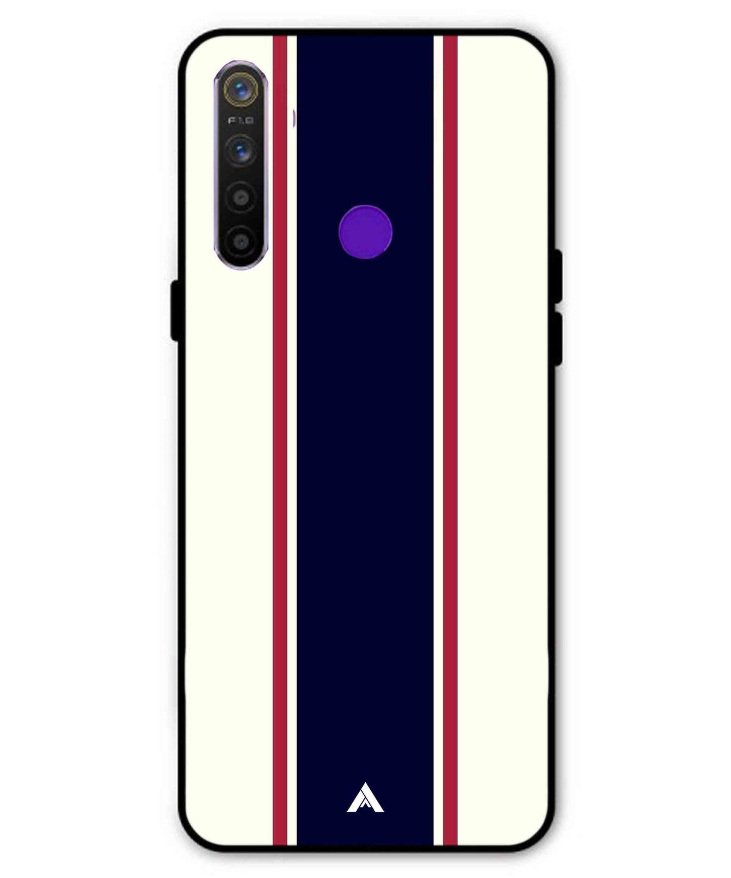 Stripe Pattern 10 Metal Back Cover Phone Case for Realme 5