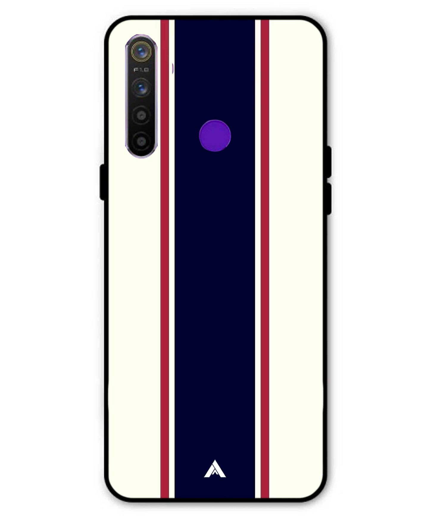 Stripe Pattern 10 Metal Back Cover Phone Case for Realme 5i