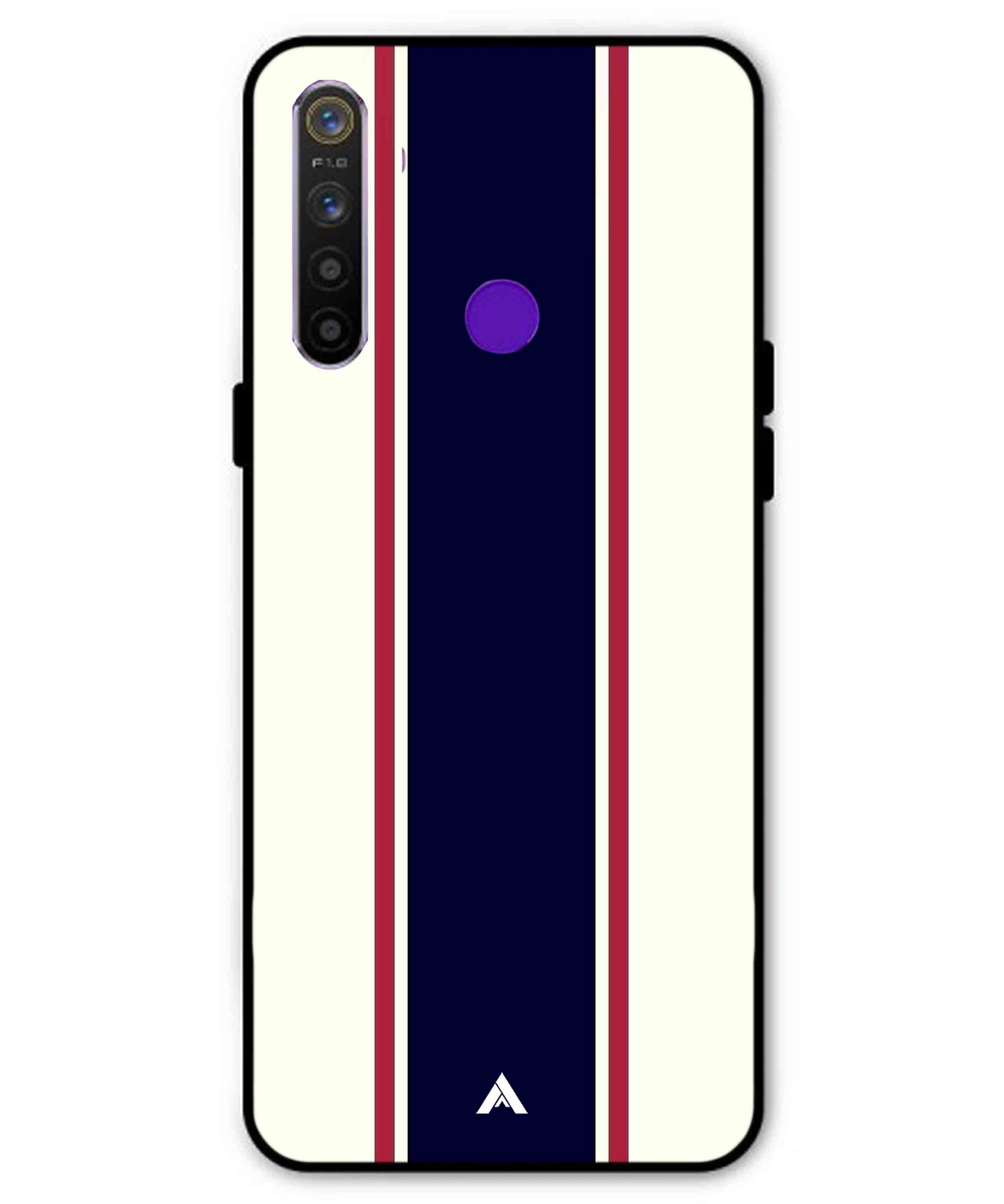 Stripe Pattern 10 Metal Back Cover Phone Case for Realme 5i