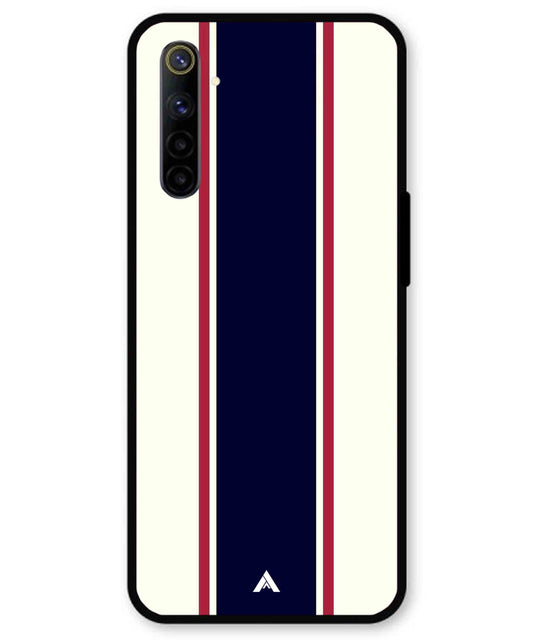 Stripe Pattern 10 Metal Back Cover Phone Case for Realme 6