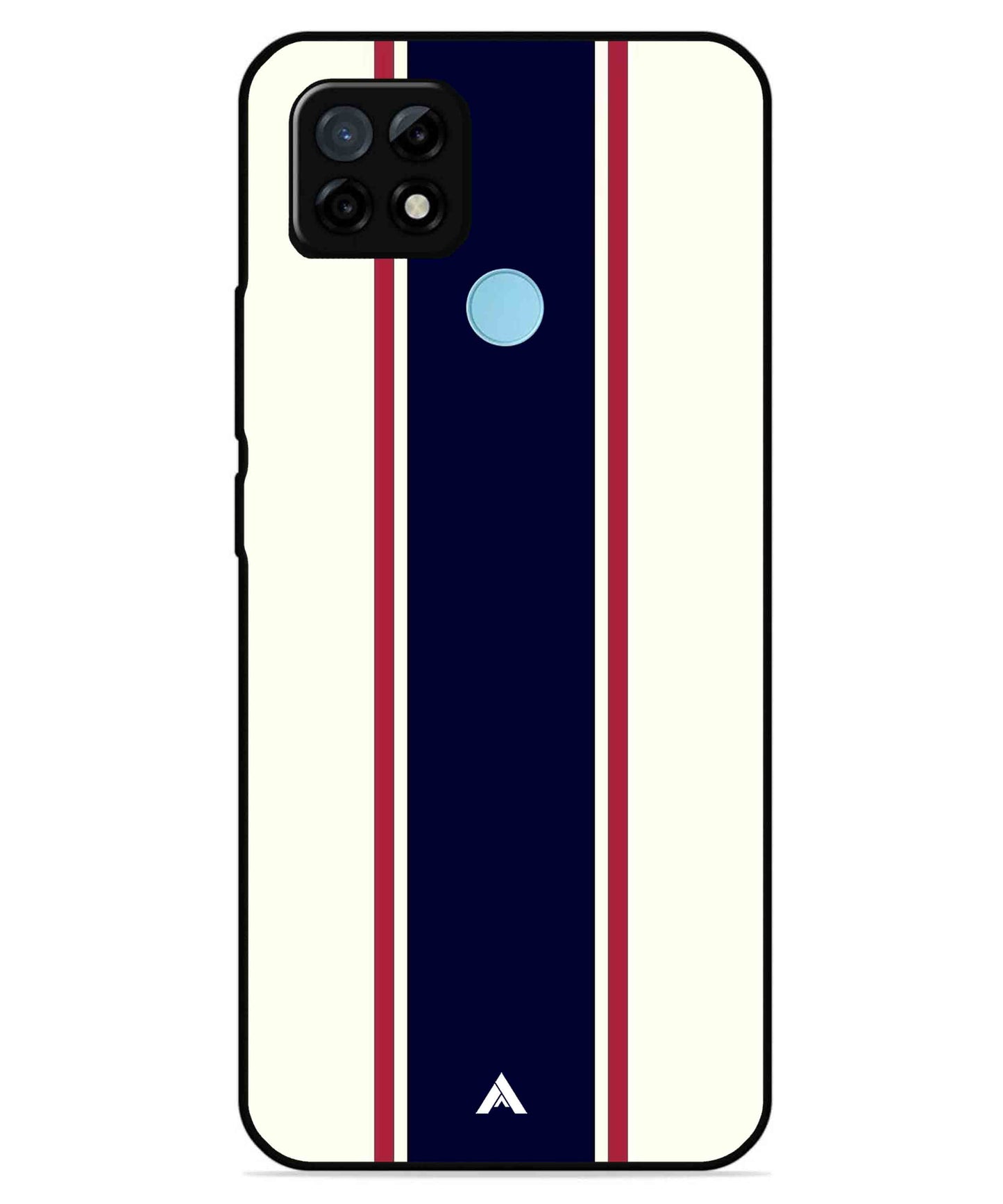Stripe Pattern 10 Metal Back Cover Phone Case for Realme C21Y