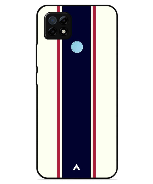 Stripe Pattern 10 Metal Back Cover Phone Case for Realme C25Y