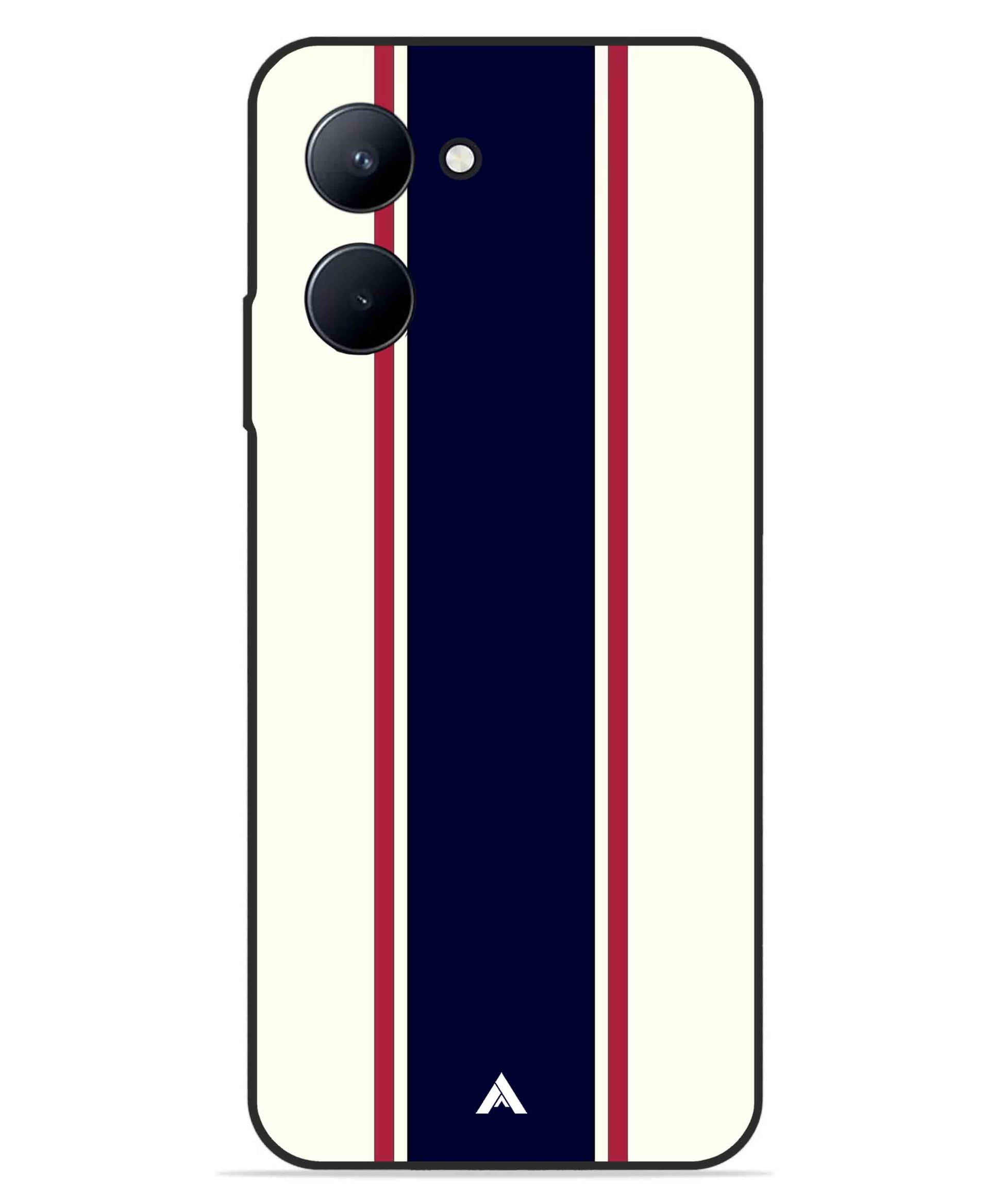 Stripe Pattern 10 Metal Back Cover Phone Case for Realme C33