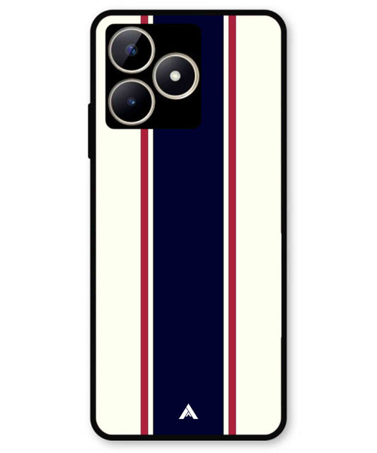 Stripe Pattern 10 Metal Back Cover Phone Case for Realme C51