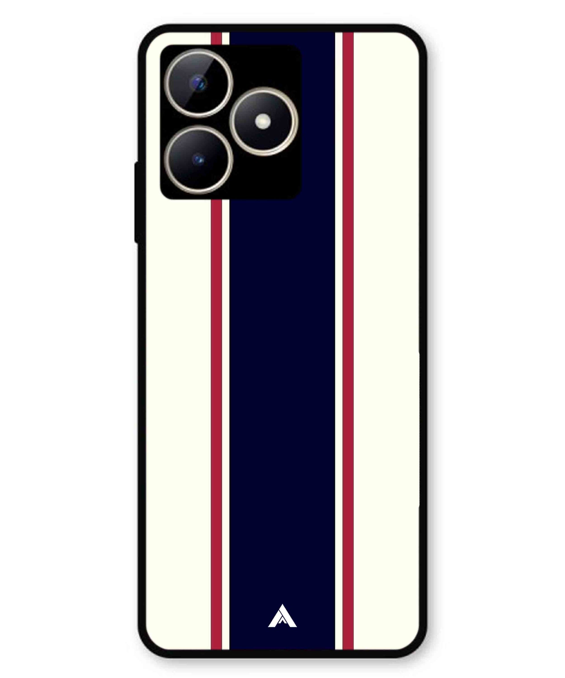 Stripe Pattern 10 Metal Back Cover Phone Case for Realme C53