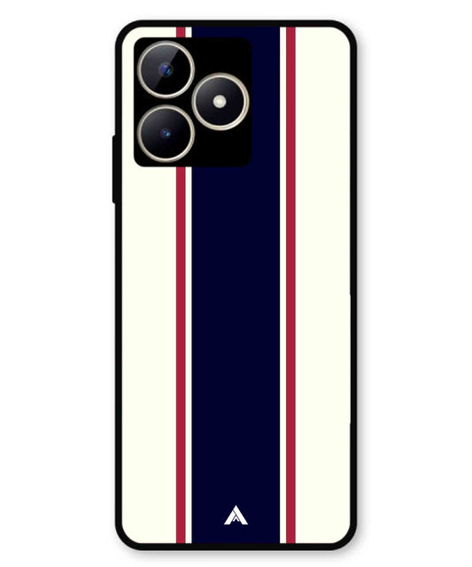 Stripe Pattern 10 Metal Back Cover Phone Case for Realme C53