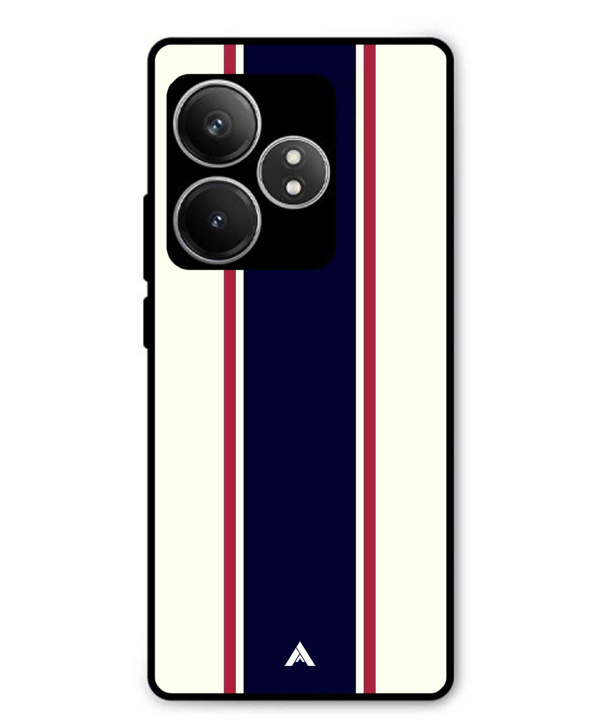 Stripe Pattern 10 Metal Back Cover Phone Case for Realme GT 6T