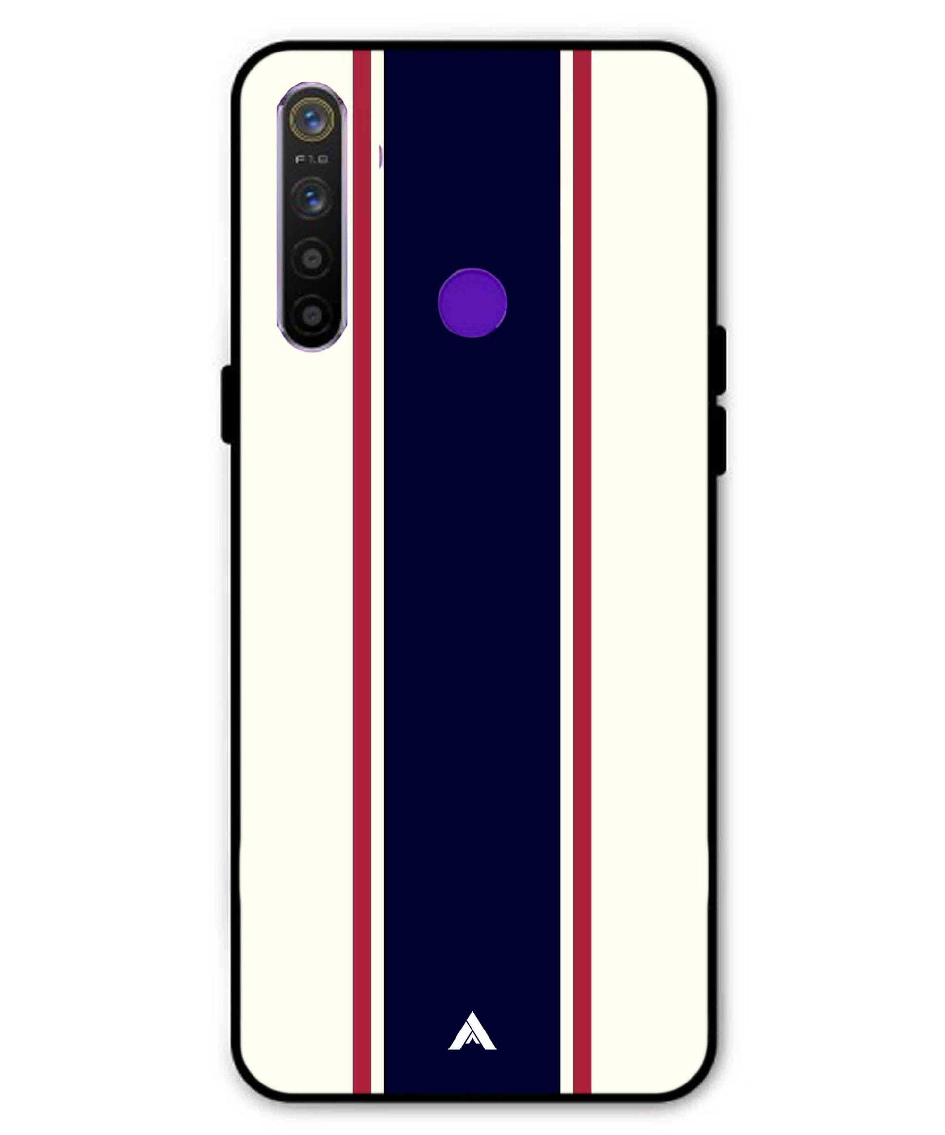 Stripe Pattern 10 Metal Back Cover Phone Case for Realme Narzo 10