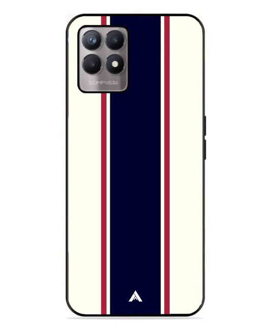 Stripe Pattern 10 Metal Back Cover Phone Case for Realme Narzo 50