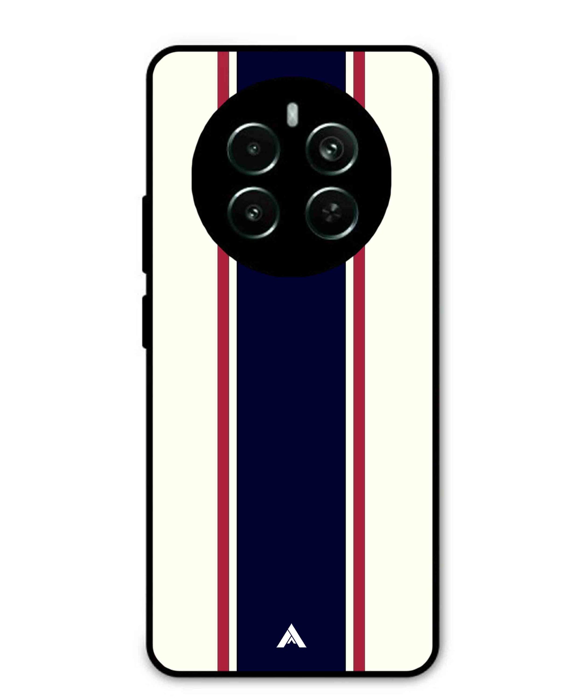 Stripe Pattern 10 Metal Back Cover Phone Case for Realme Narzo 70