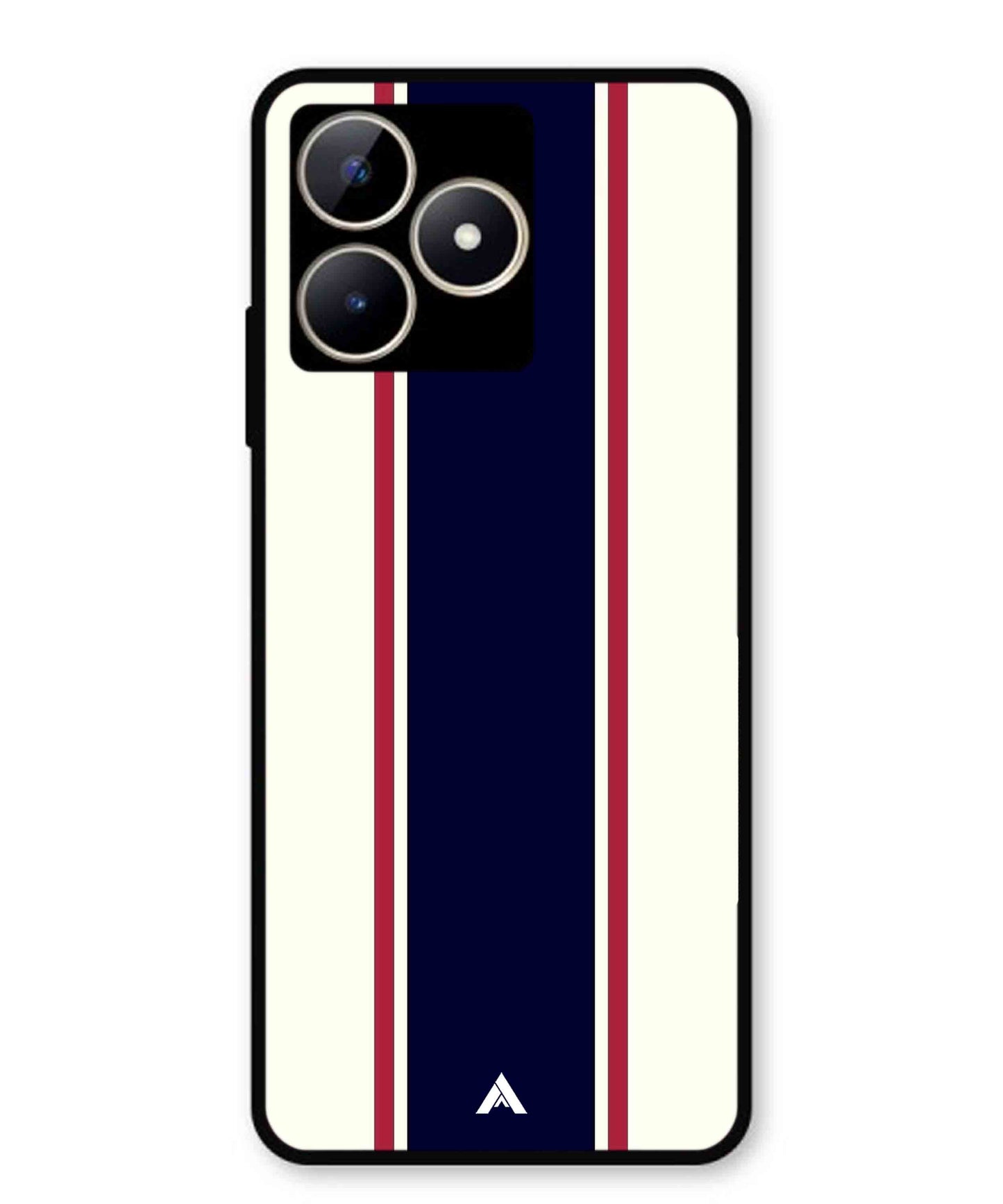 Stripe Pattern 10 Metal Back Cover Phone Case for Realme Narzo N53