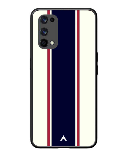Stripe Pattern 10 Metal Back Cover Phone Case for Realme X7 Pro