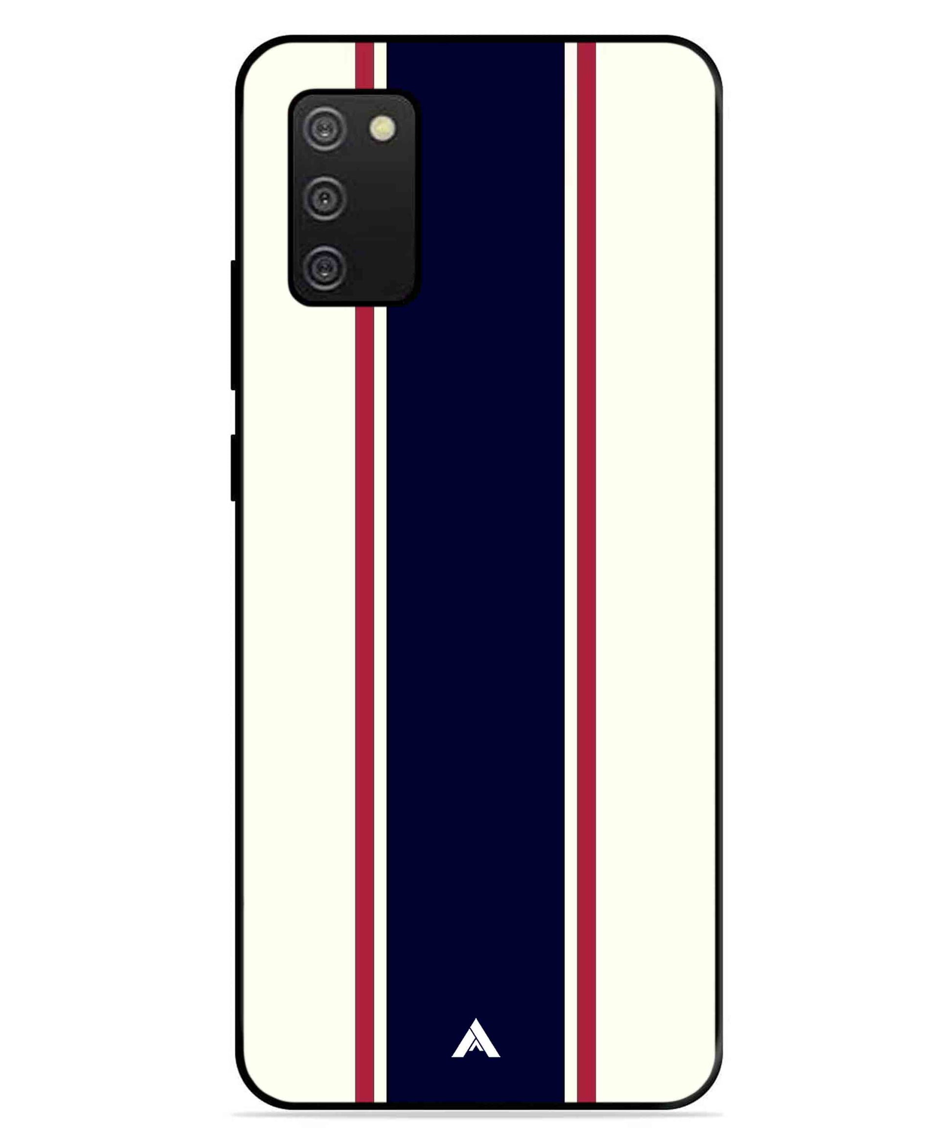 Stripe Pattern 10 Metal Back Cover Phone Case for Samsung Galaxy A03s