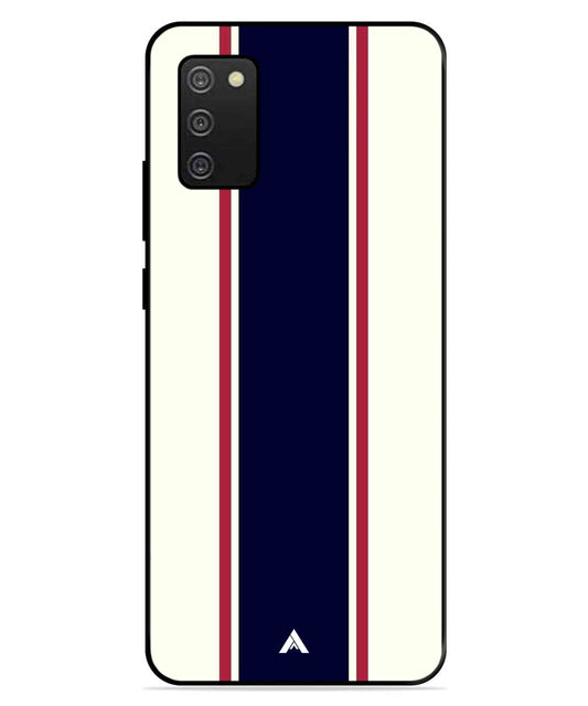 Stripe Pattern 10 Metal Back Cover Phone Case for Samsung Galaxy A03s