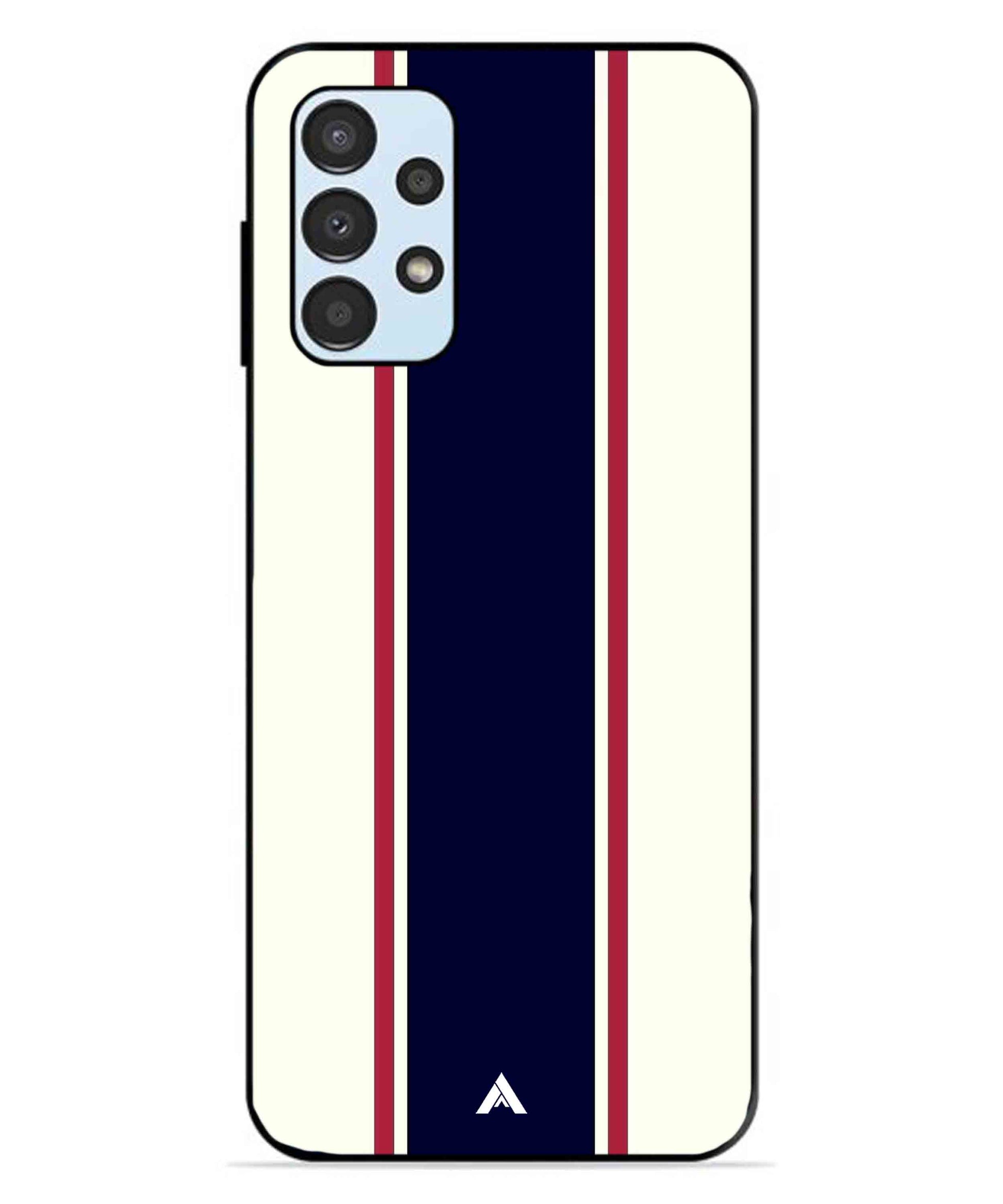 Stripe Pattern 10 Metal Back Cover Phone Case for Samsung Galaxy A13 4G