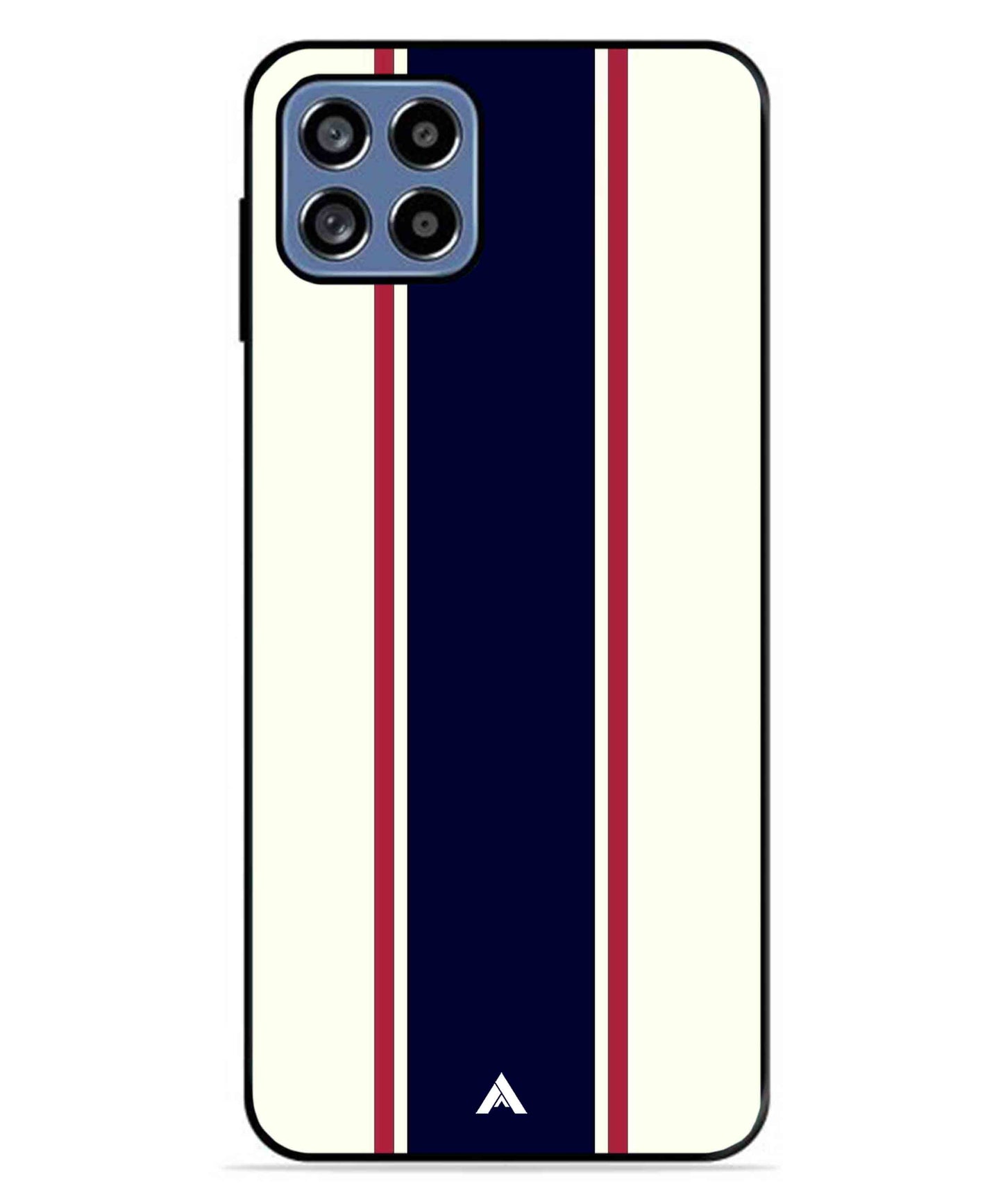 Stripe Pattern 10 Metal Back Cover Phone Case for Samsung Galaxy A22 5G