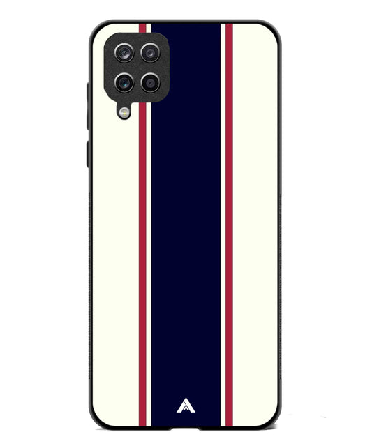 Stripe Pattern 10 Metal Back Cover Phone Case for Samsung Galaxy A42
