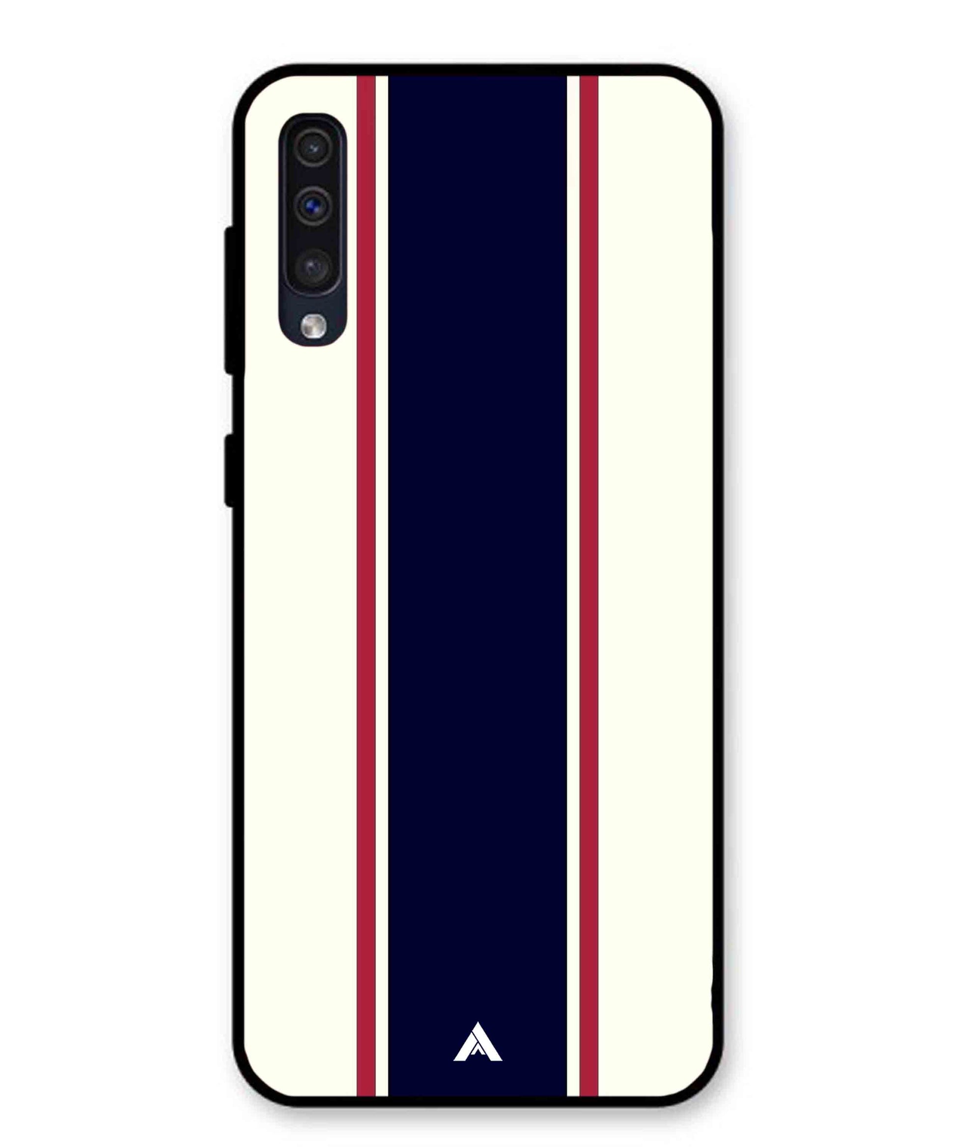 Stripe Pattern 10 Metal Back Cover Phone Case for Samsung Galaxy A50