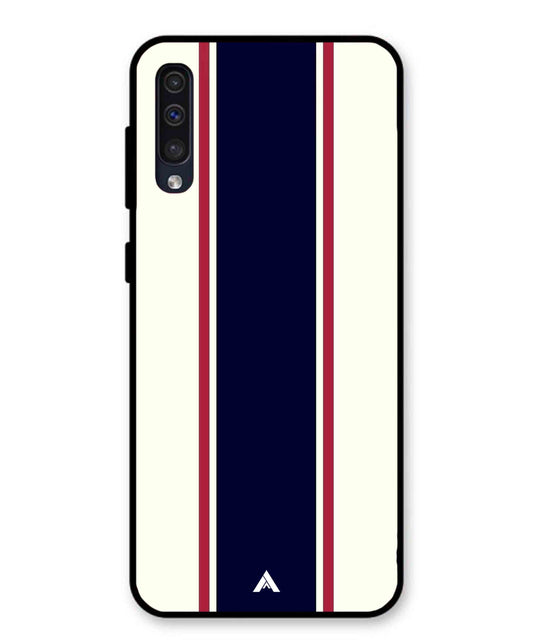 Stripe Pattern 10 Metal Back Cover Phone Case for Samsung Galaxy A50