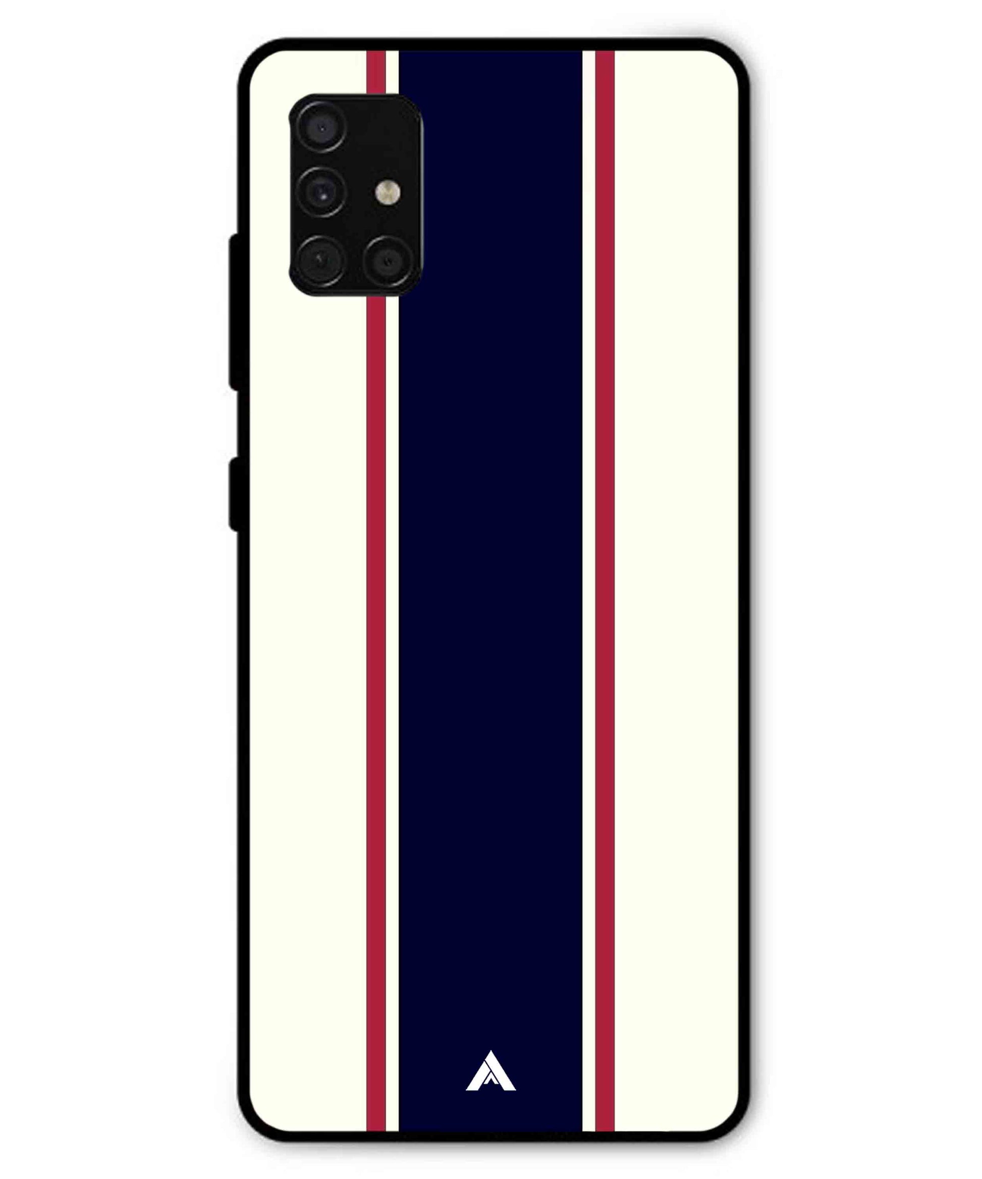 Stripe Pattern 10 Metal Back Cover Phone Case for Samsung Galaxy A51