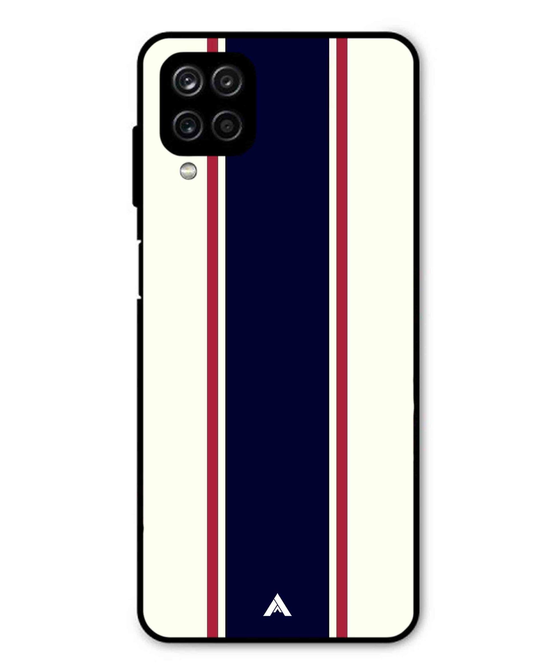 Stripe Pattern 10 Metal Back Cover Phone Case for Samsung Galaxy F12