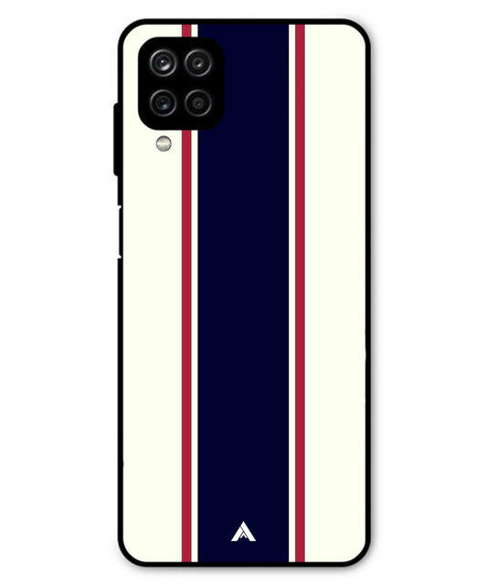 Stripe Pattern 10 Metal Back Cover Phone Case for Samsung Galaxy F22