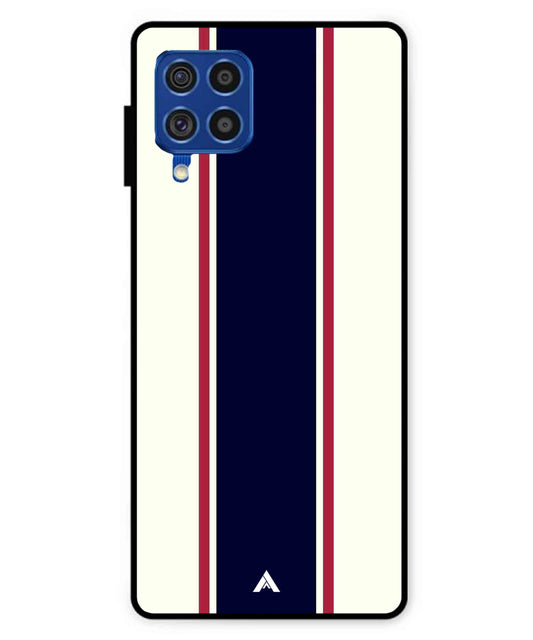 Stripe Pattern 10 Metal Back Cover Phone Case for Samsung Galaxy F62