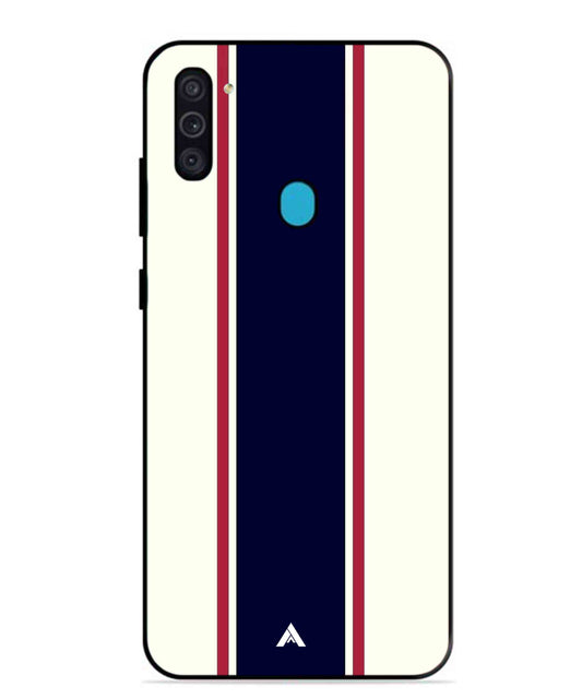 Stripe Pattern 10 Metal Back Cover Phone Case for Samsung Galaxy M11