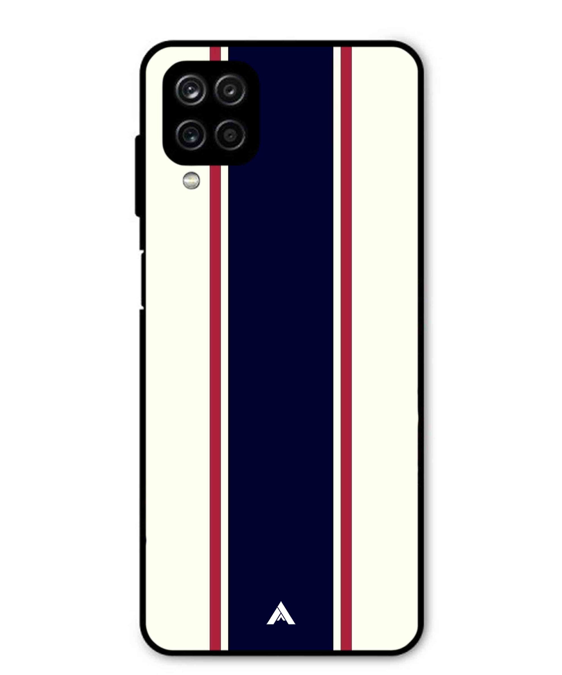 Stripe Pattern 10 Metal Back Cover Phone Case for Samsung Galaxy M12
