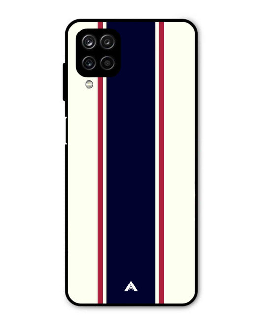 Stripe Pattern 10 Metal Back Cover Phone Case for Samsung Galaxy M12