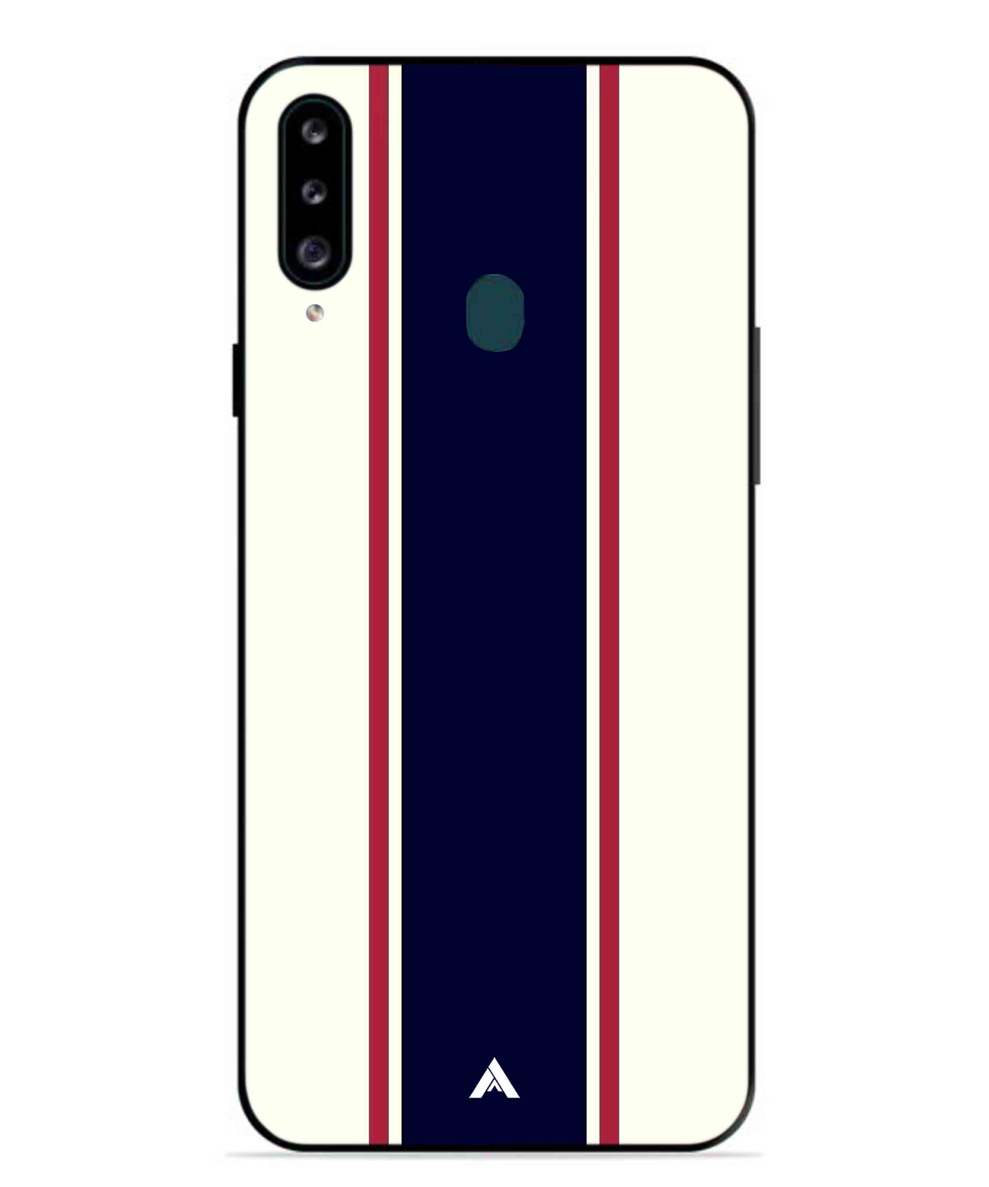 Stripe Pattern 10 Metal Back Cover Phone Case for Samsung Galaxy M30