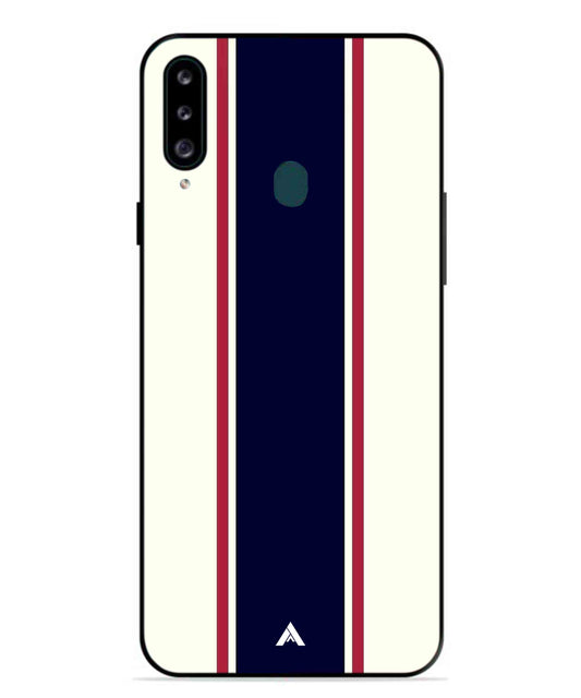 Stripe Pattern 10 Metal Back Cover Phone Case for Samsung Galaxy M30