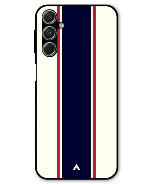 Stripe Pattern 10 Metal Back Cover Phone Case for Samsung Galaxy M34