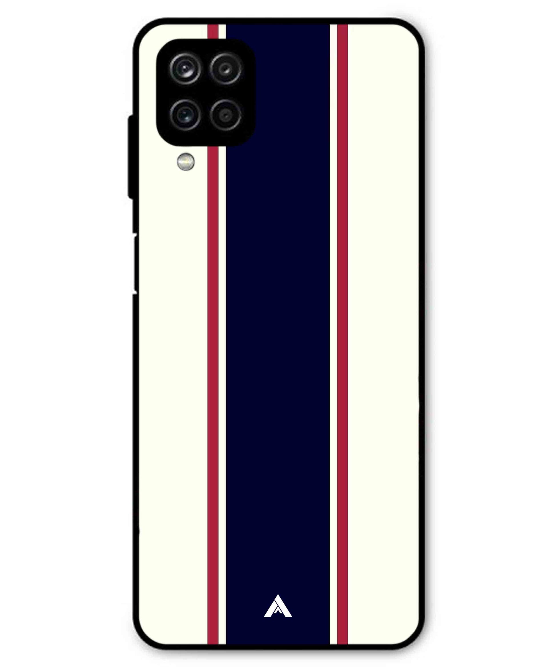 Stripe Pattern 10 Metal Back Cover Phone Case for Samsung Galaxy M42
