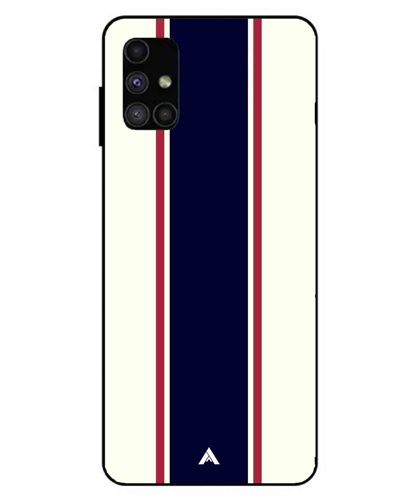 Stripe Pattern 10 Metal Back Cover Phone Case for Samsung Galaxy M51