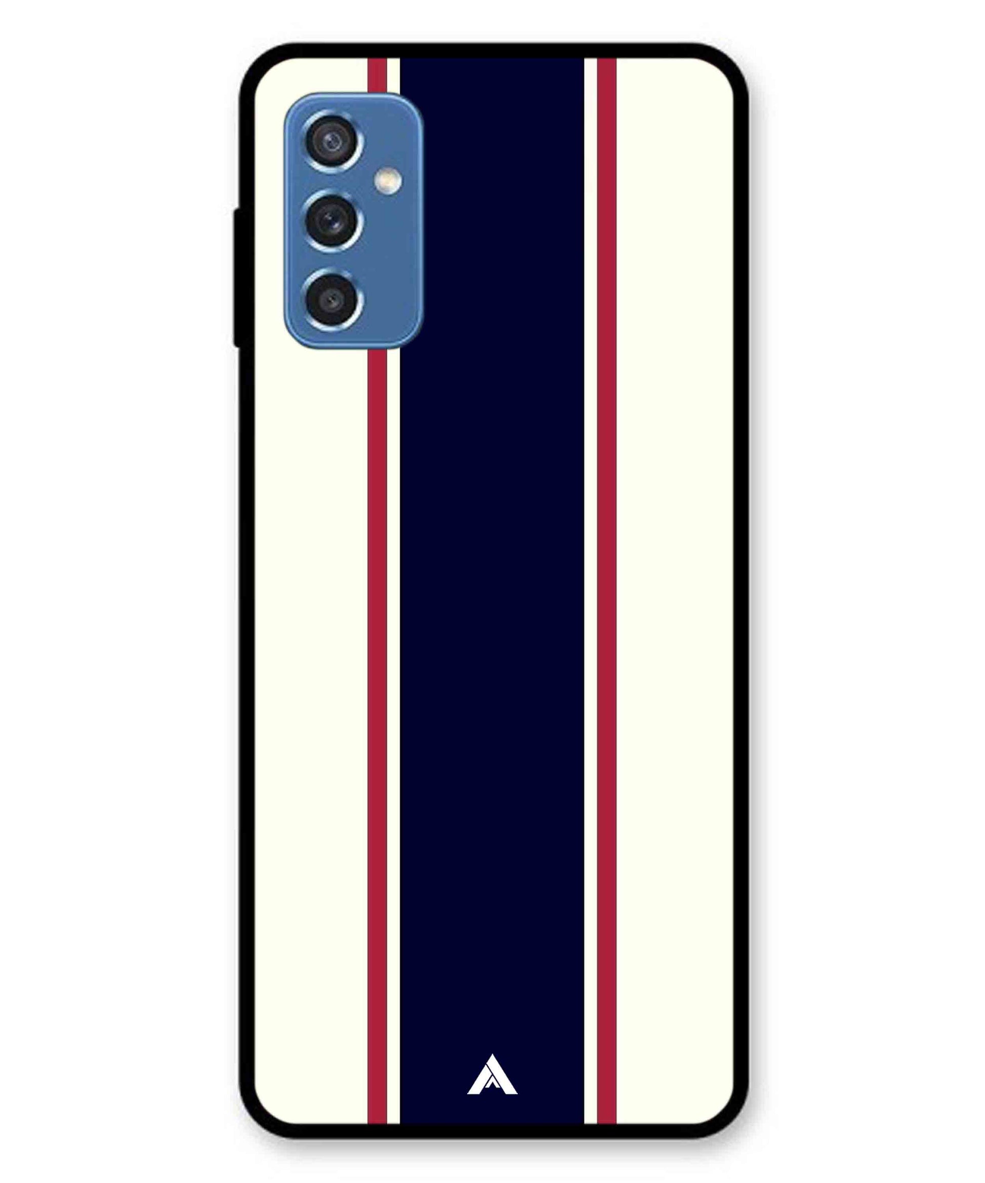 Stripe Pattern 10 Metal Back Cover Phone Case for Samsung Galaxy M52