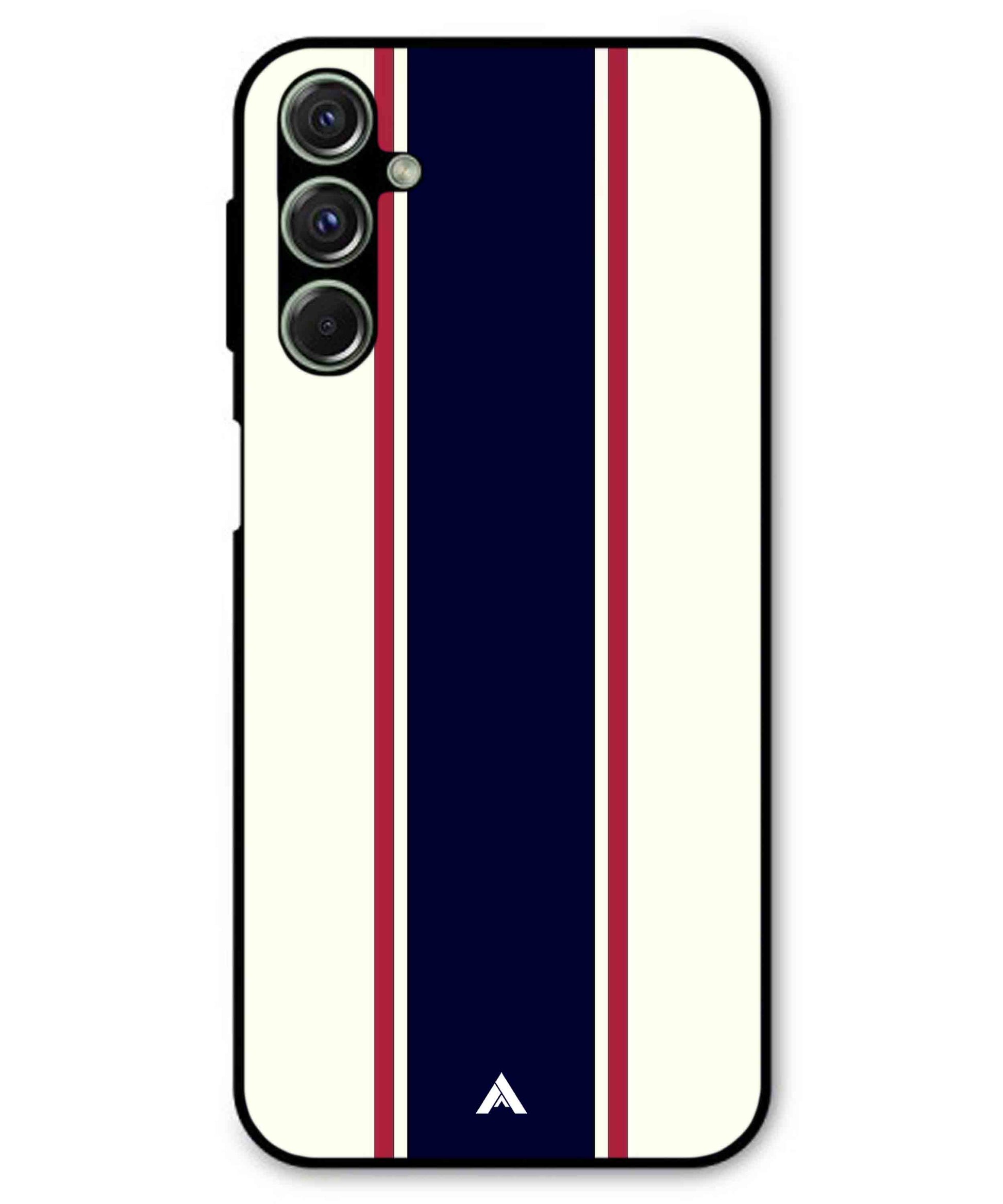 Stripe Pattern 10 Metal Back Cover Phone Case for Samsung Galaxy M54