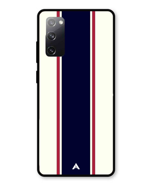 Stripe Pattern 10 Metal Back Cover Phone Case for Samsung Galaxy S20 Fe