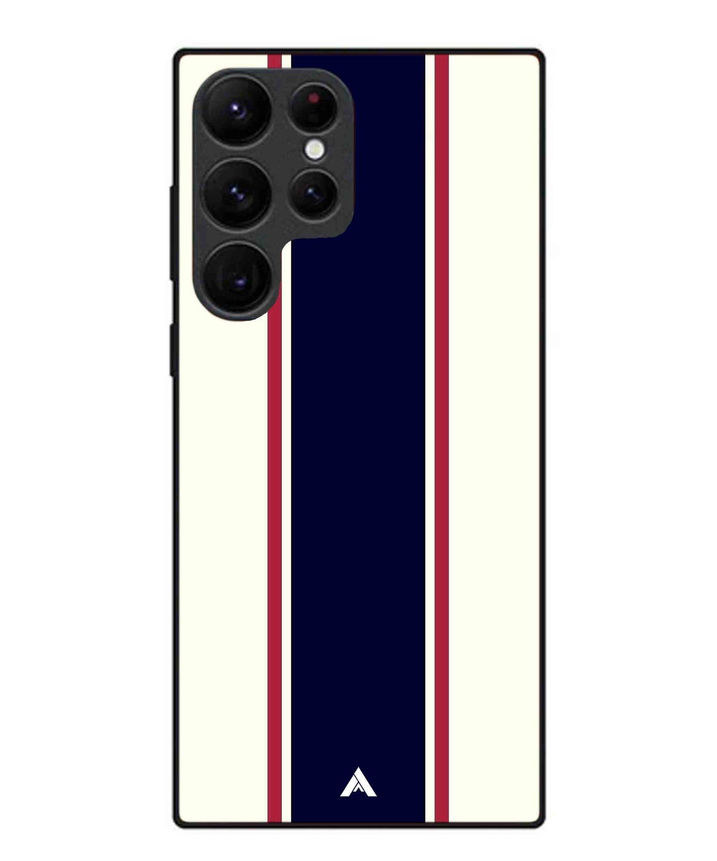 Stripe Pattern 10 Metal Back Cover Phone Case for Samsung Galaxy S22 Ultra