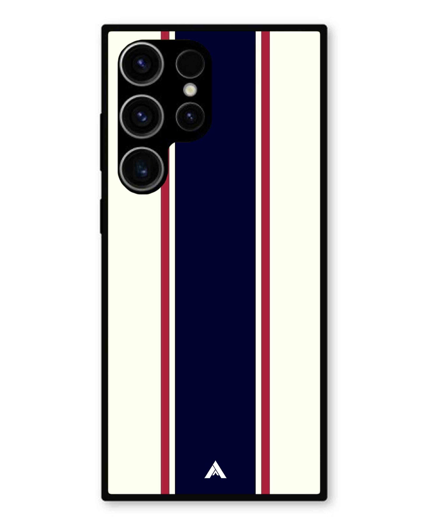 Stripe Pattern 10 Metal Back Cover Phone Case for Samsung Galaxy S23 Ultra