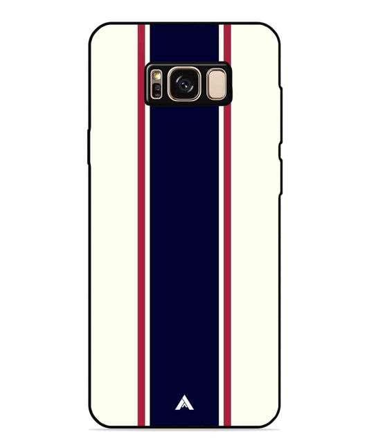 Stripe Pattern 10 Metal Back Cover Phone Case for Samsung Galaxy S8 Plus