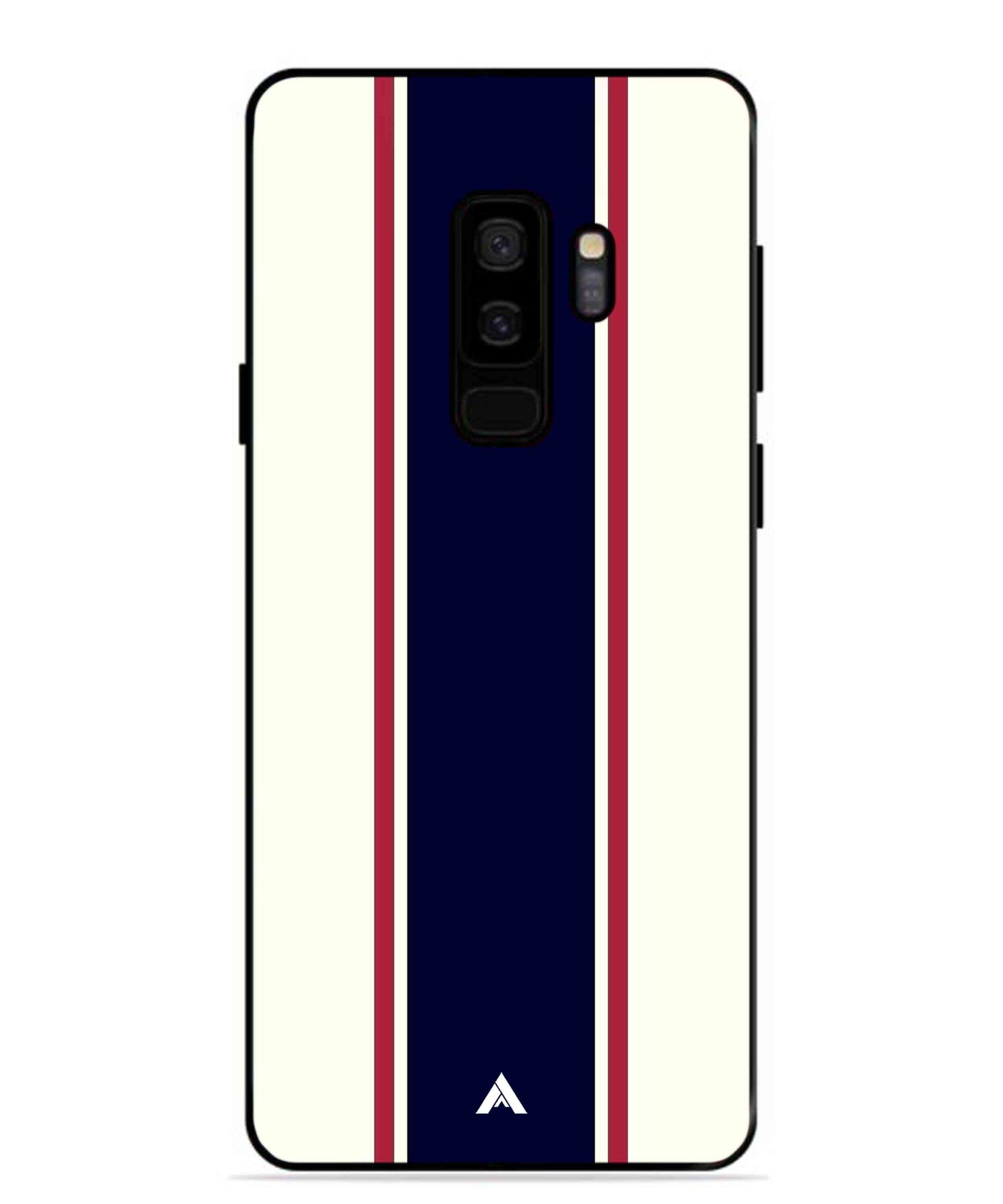 Stripe Pattern 10 Metal Back Cover Phone Case for Samsung Galaxy S9 Plus