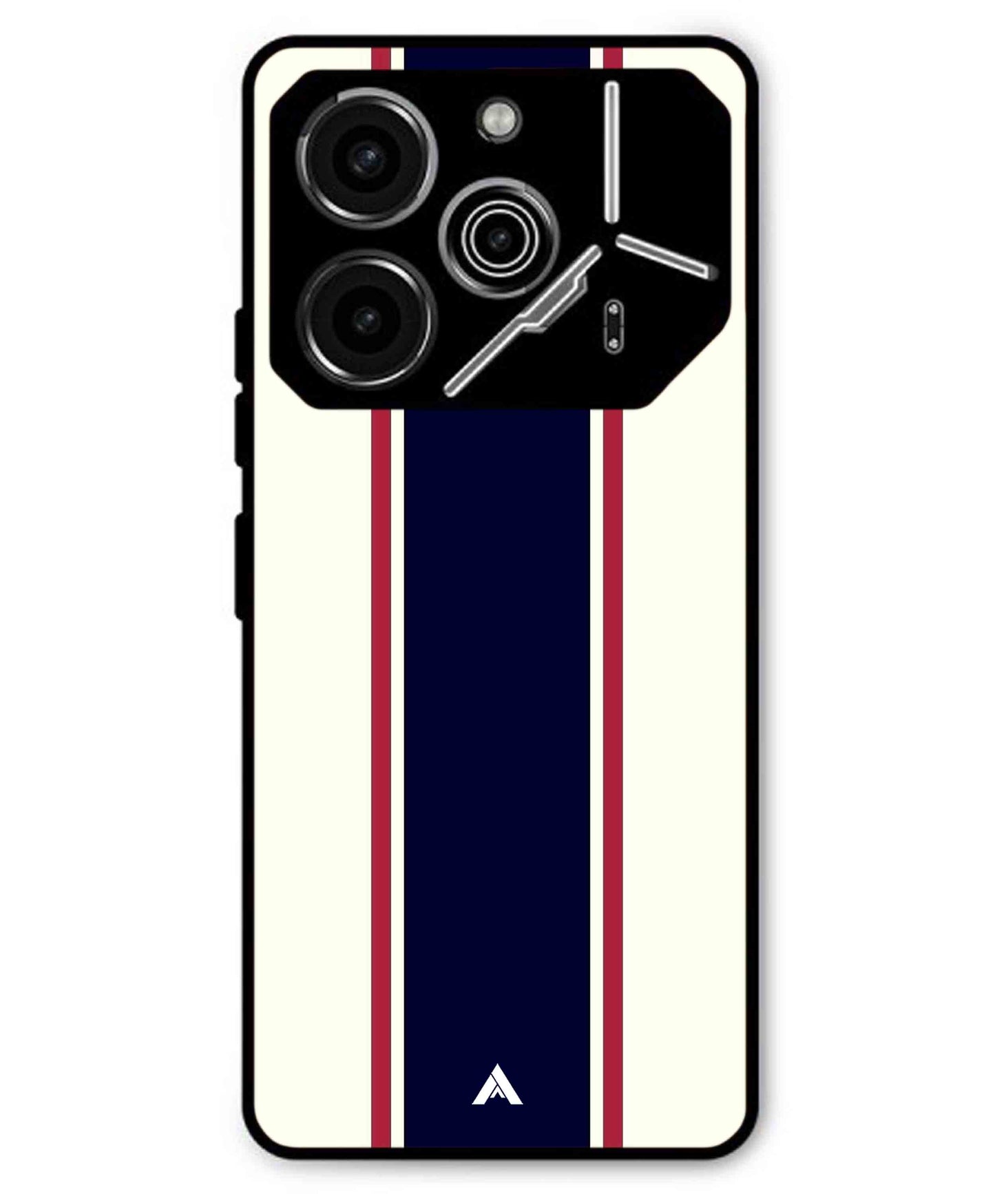 Stripe Pattern 10 Metal Back Cover Phone Case for Tecno Pova 6