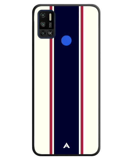 Stripe Pattern 10 Metal Back Cover Phone Case for Tecno Spark 6 Air